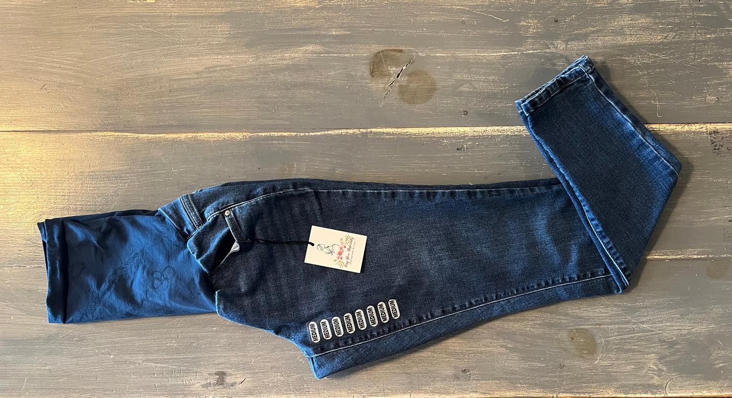Essential full panel 28" skinny jeans, Dark wash