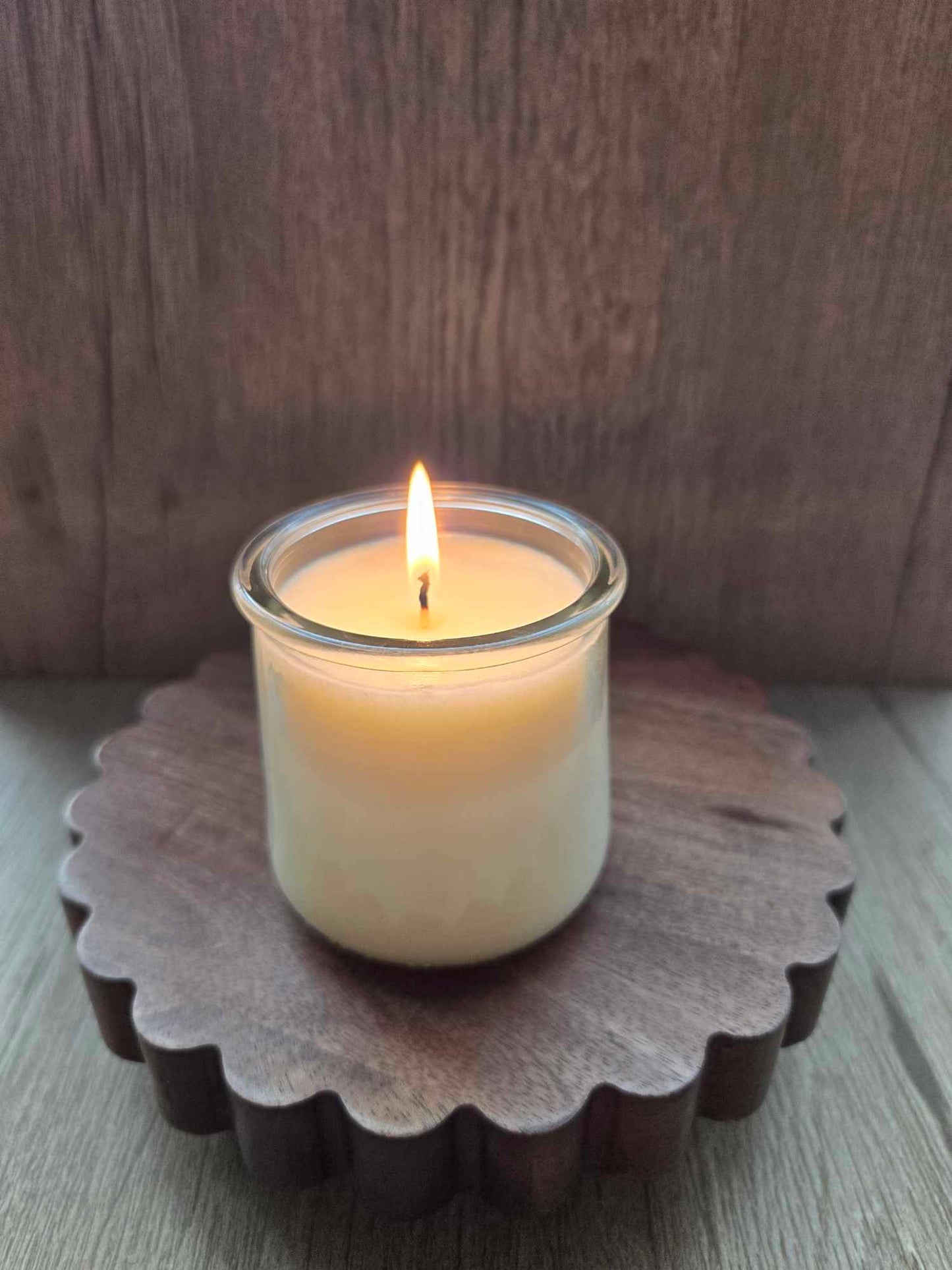 Tallow glass jar candle, Asst'd