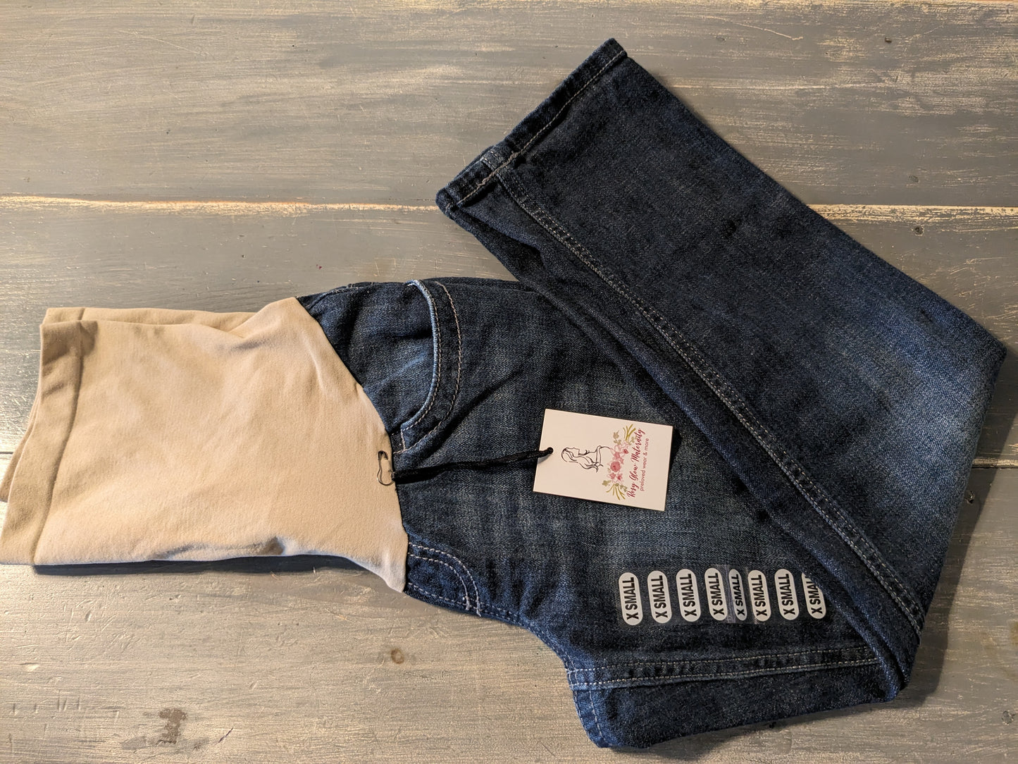 Full panel 23" straight leg cropped jeans, Multi wash