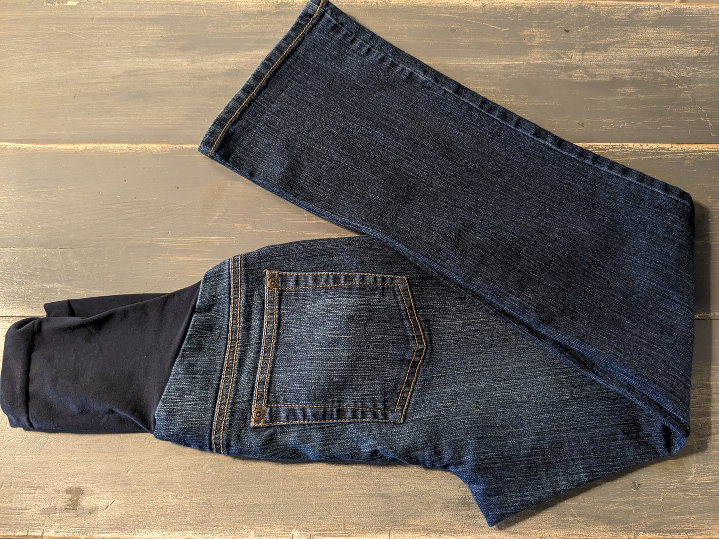 Full panel 27" bootcut jeans, Dark wash