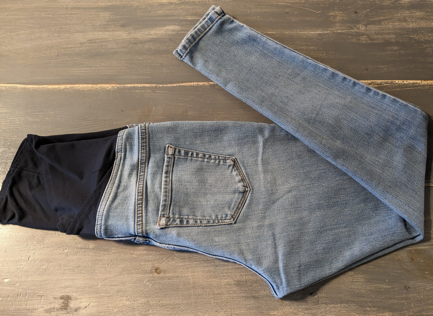 Convertible panel 27" skinny jeans, Multi Wash