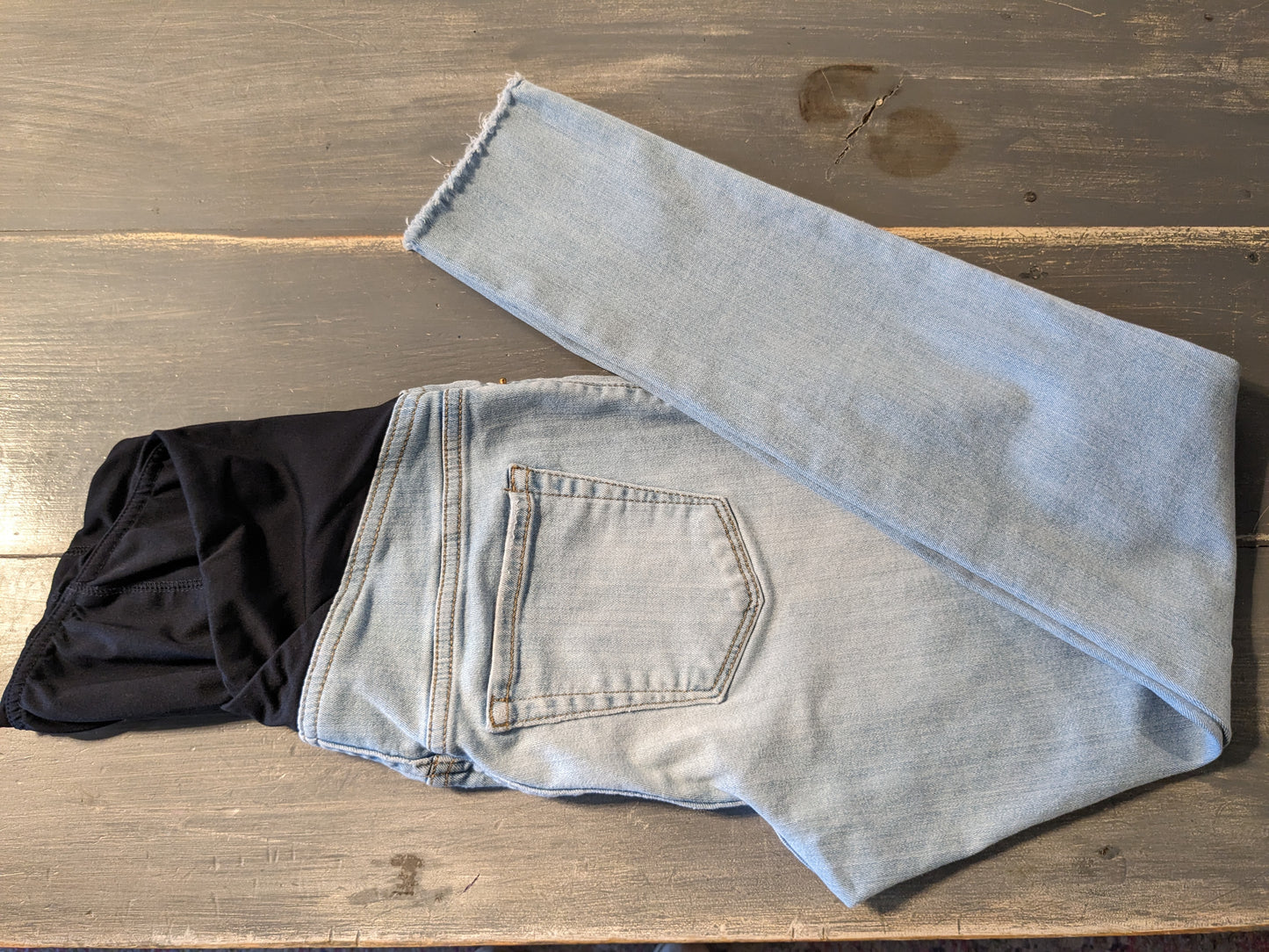 Convertible panel 27" skinny jeans, Multi Wash