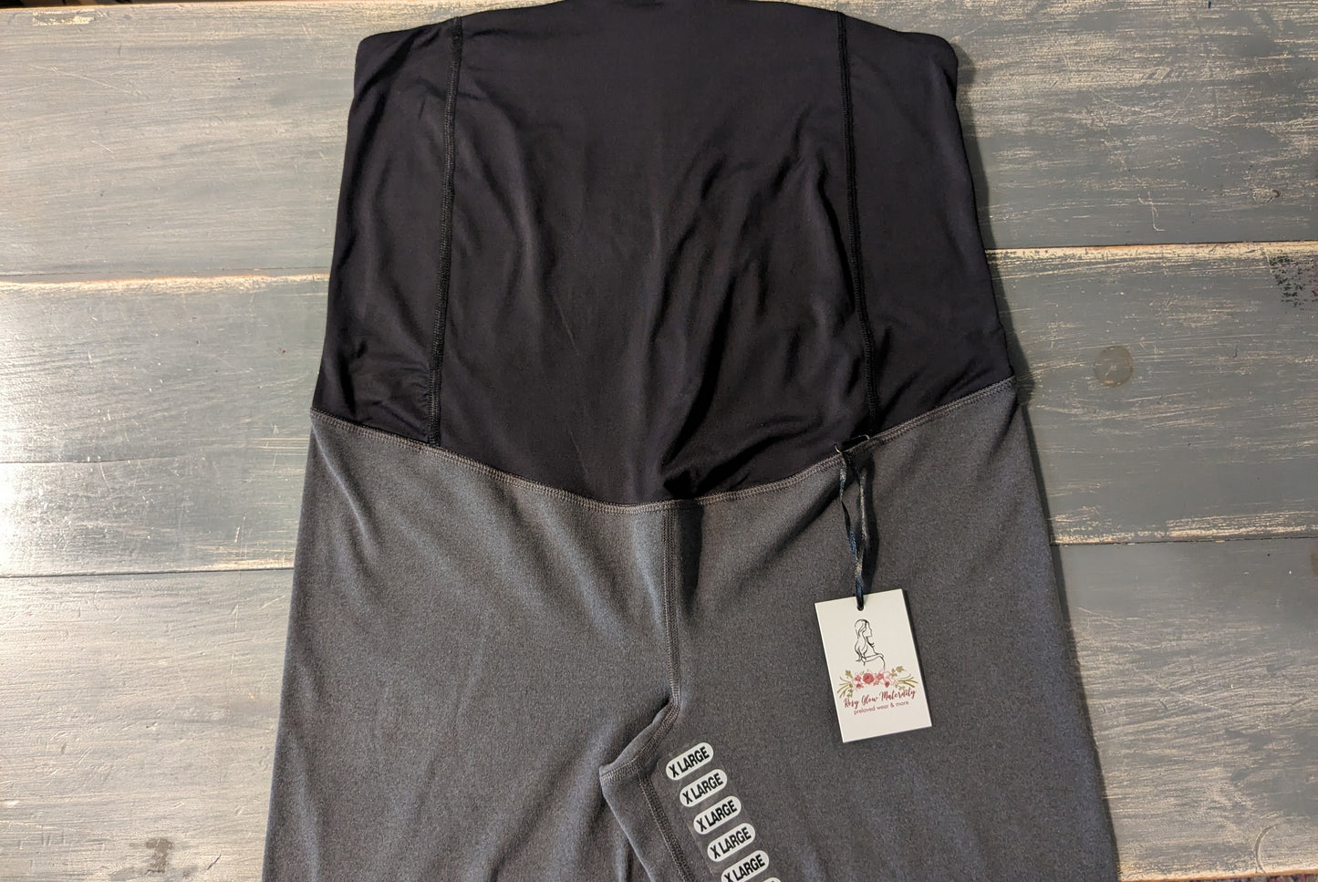 Convertible panel 23" cropped leggings, Charcoal