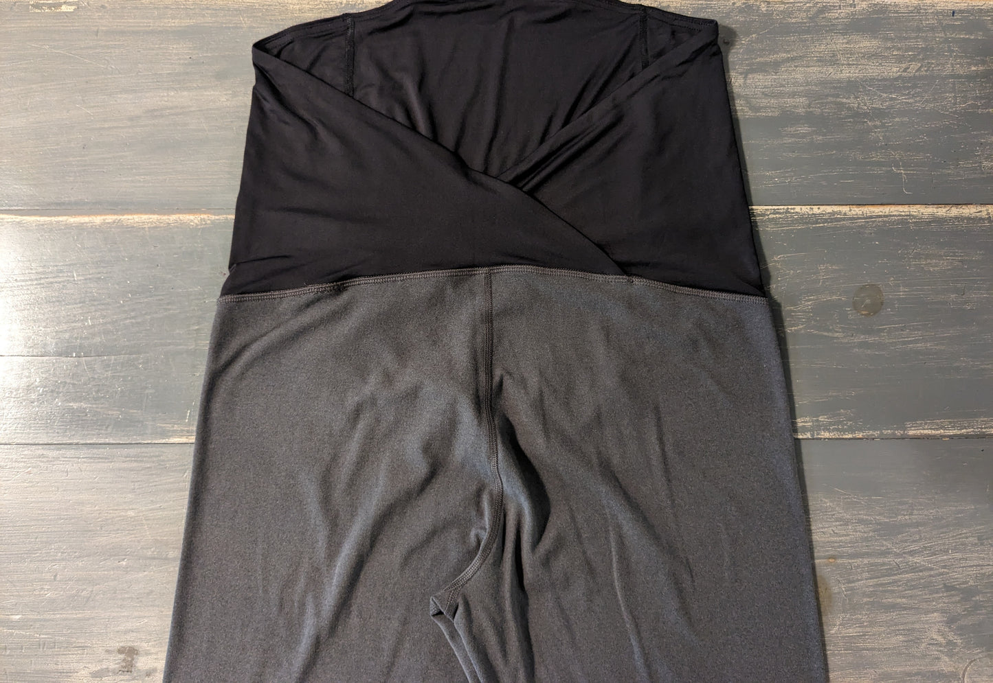 Convertible panel 23" cropped leggings, Charcoal