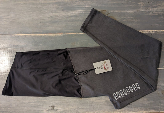 Convertible panel 23" cropped leggings, Charcoal