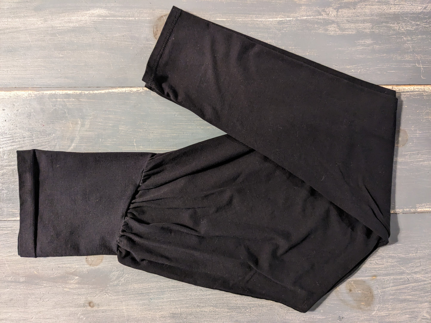 Basic full panel 22" cropped leggings, Black
