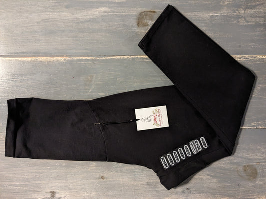 Basic full panel 22" cropped leggings, Black