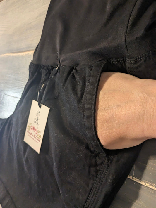 Mid panel casual 6.5" pocket shorts, Black