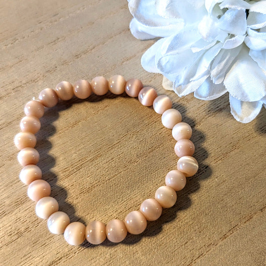 Handmade stretchy bead bracelet, Asst'd