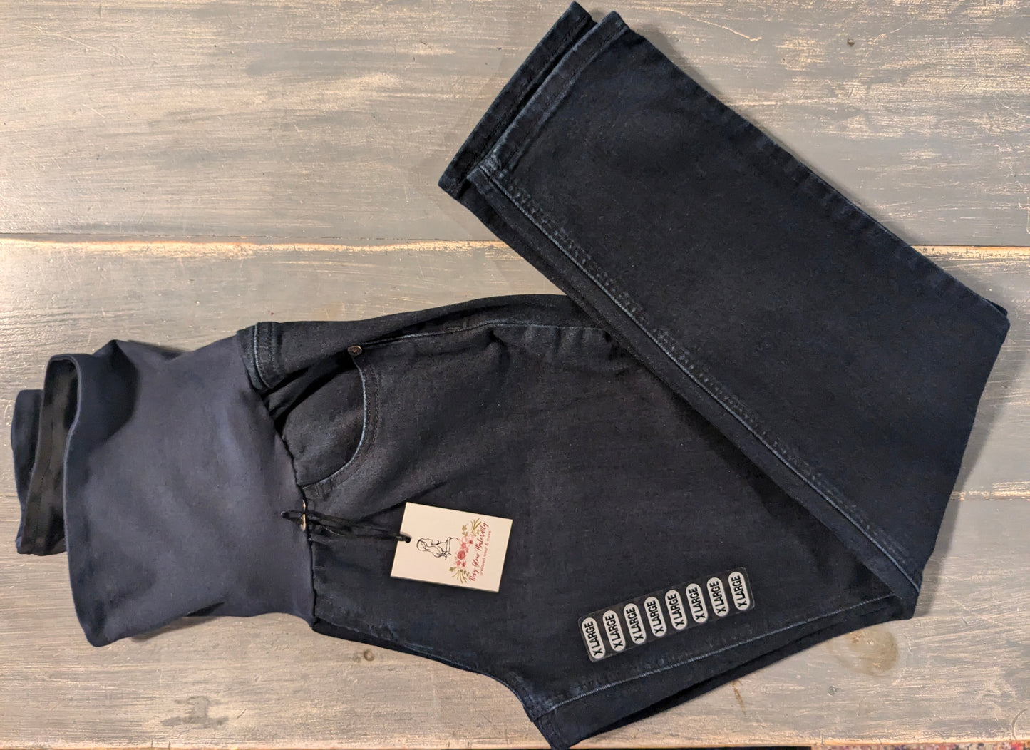 Postpartum compression panel 28" skinny jeans, Dark wash