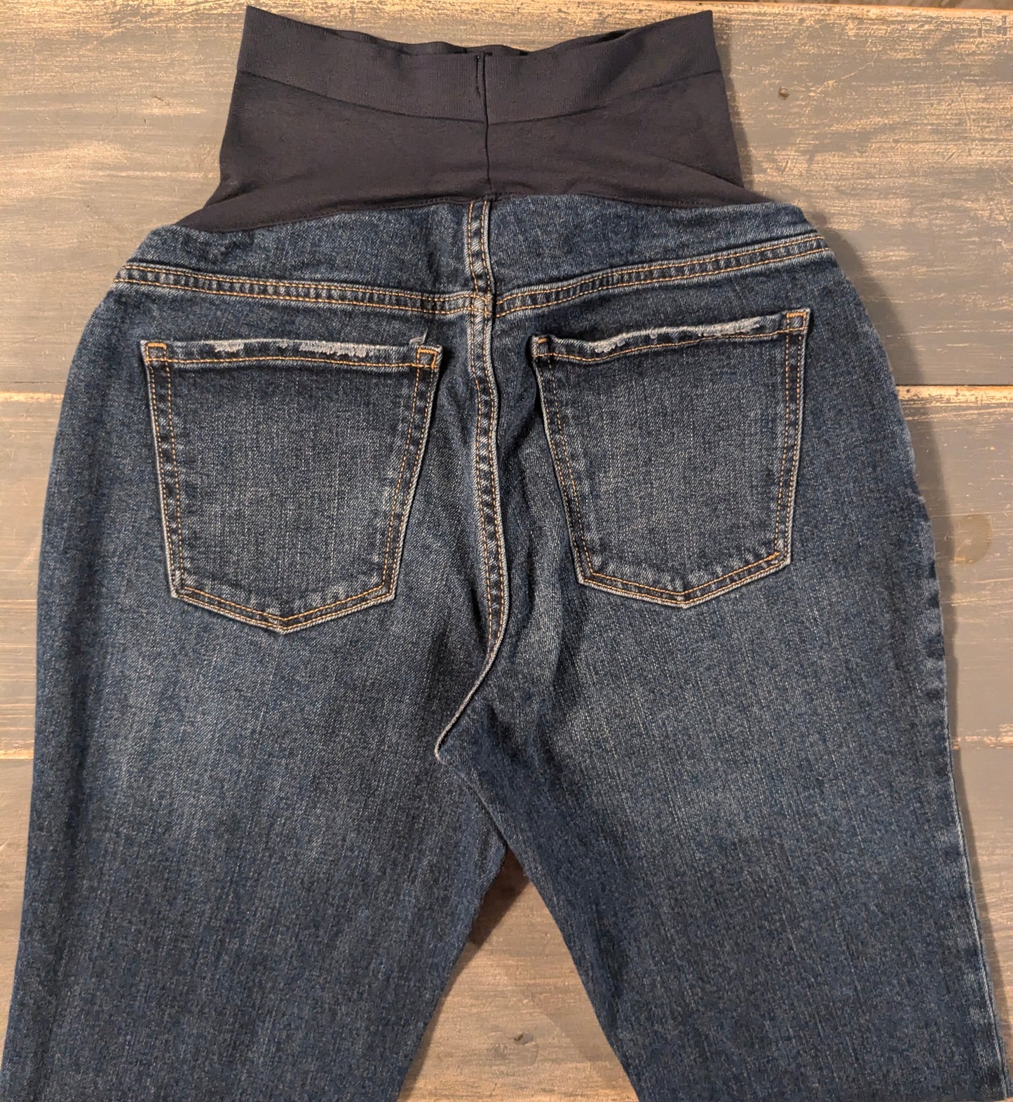 Full panel cropped 22" boyfriend jeans, Dark wash