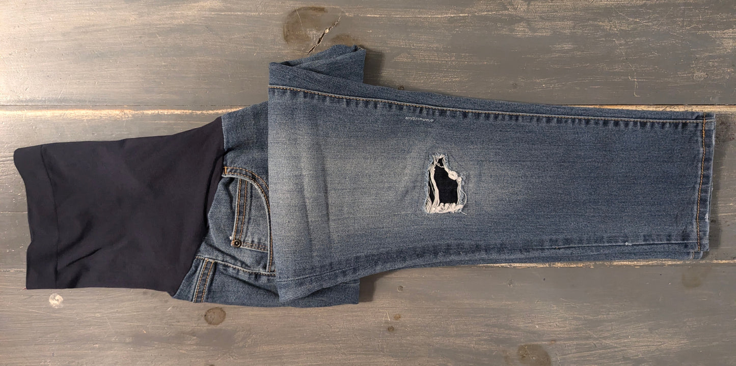 Full panel 24" girlfriend jeans, Medium wash