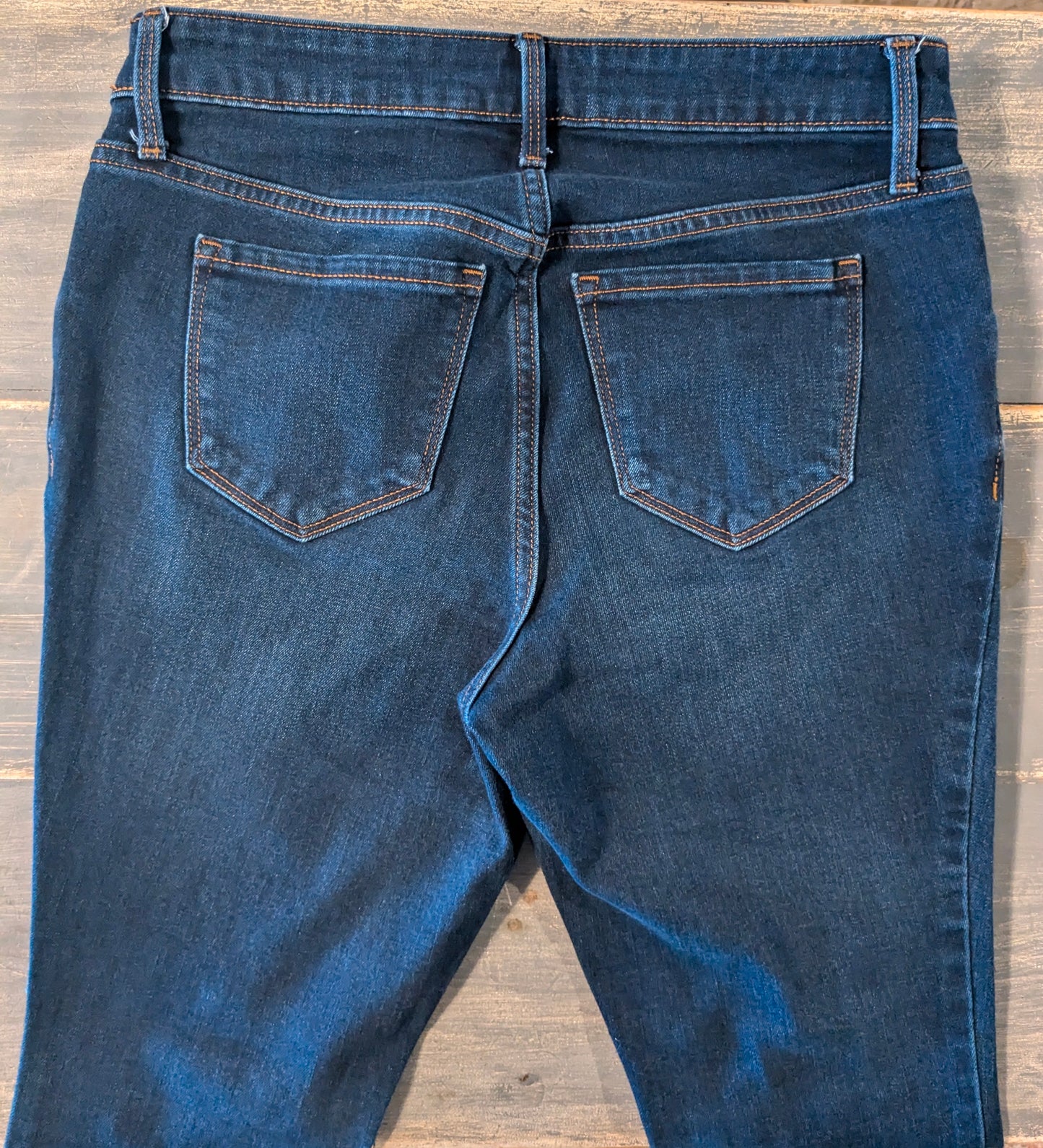 Under-belly panel 26" skinny jeans, Dark wash