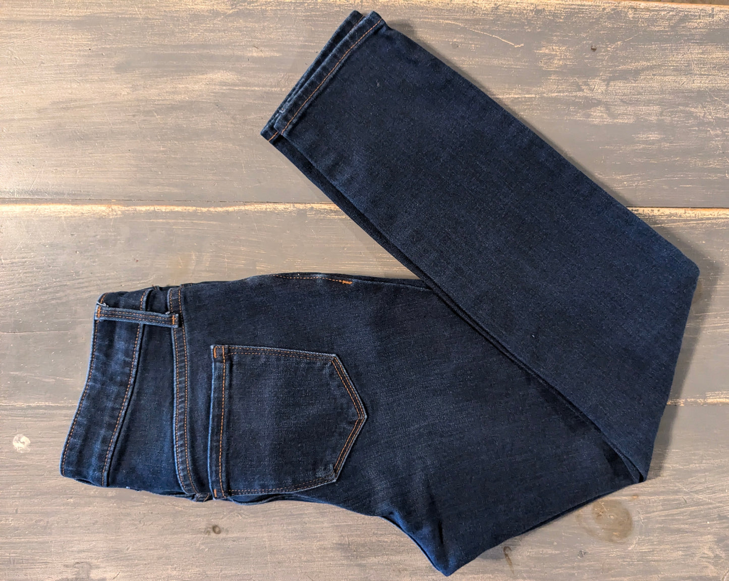 Under-belly panel 26" skinny jeans, Dark wash