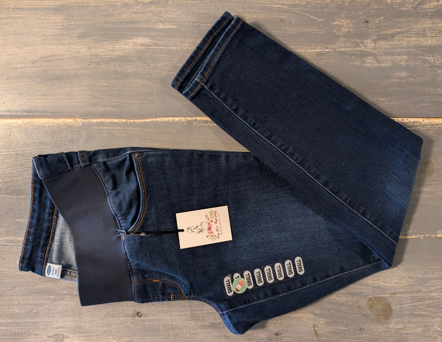 Under-belly panel 26" skinny jeans, Dark wash