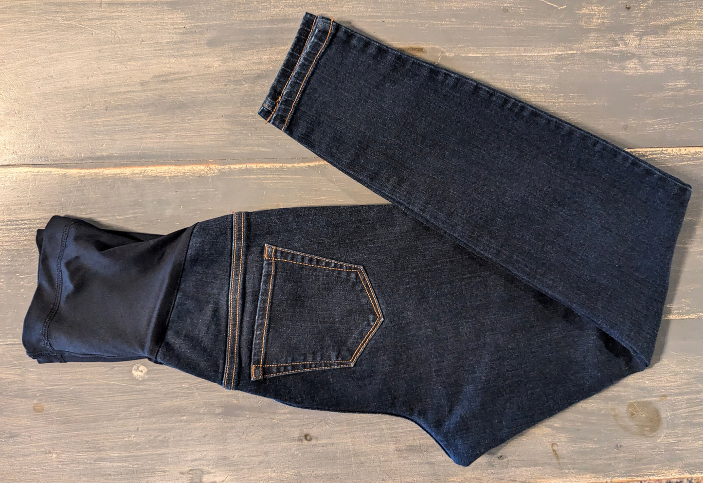 Full panel 28" skinny jeans, Dark wash