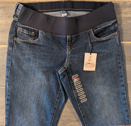 Under-belly panel 26" OG straight leg jeans, Medium wash