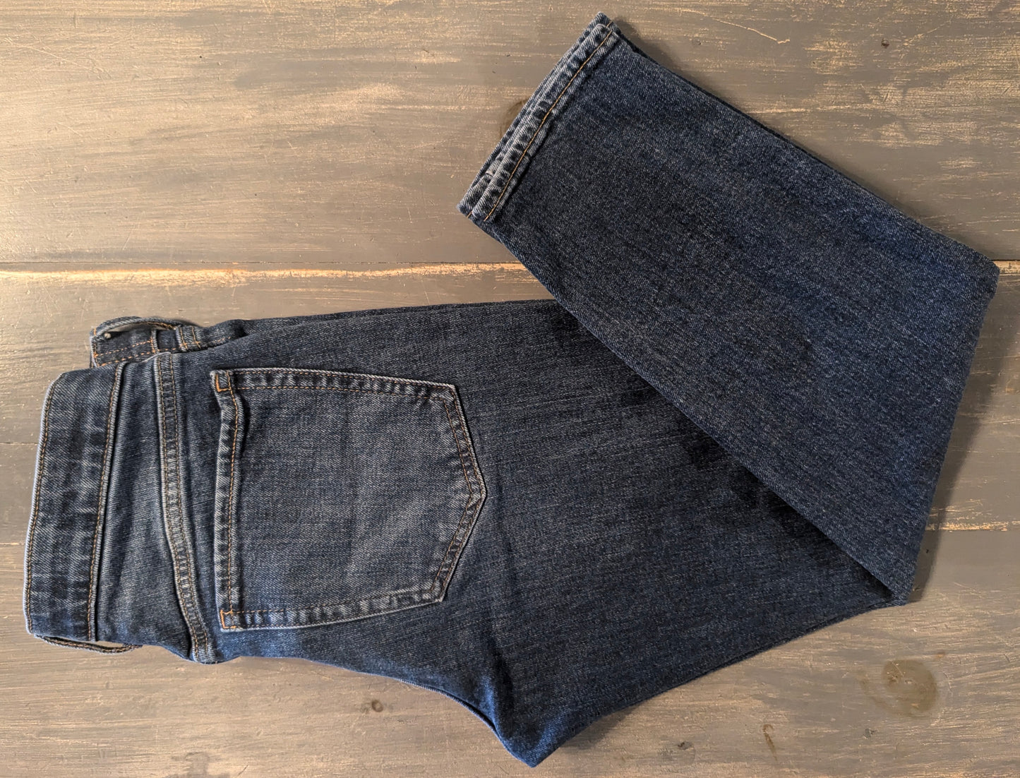 Under-belly panel 26" OG straight leg jeans, Medium wash