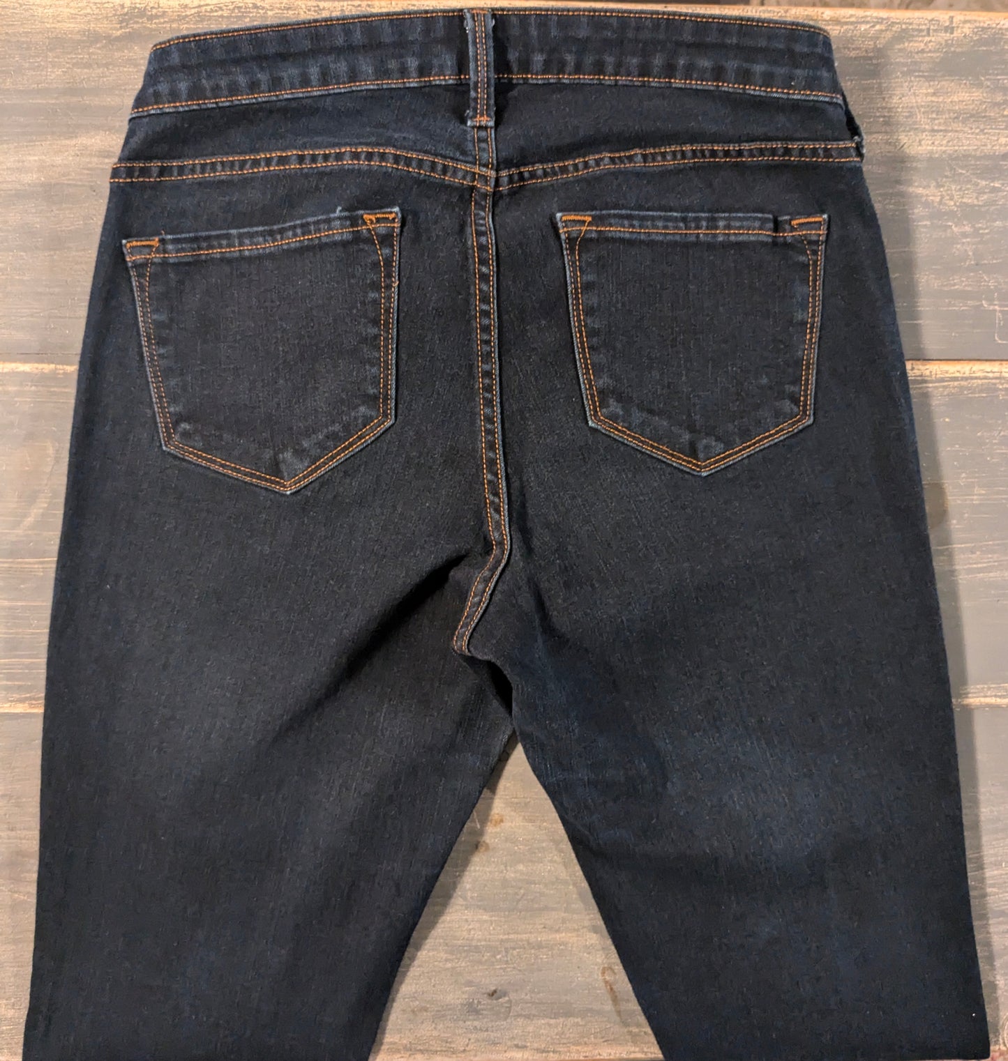 Side panels 27" Rockstar skinny jeans, Dark wash