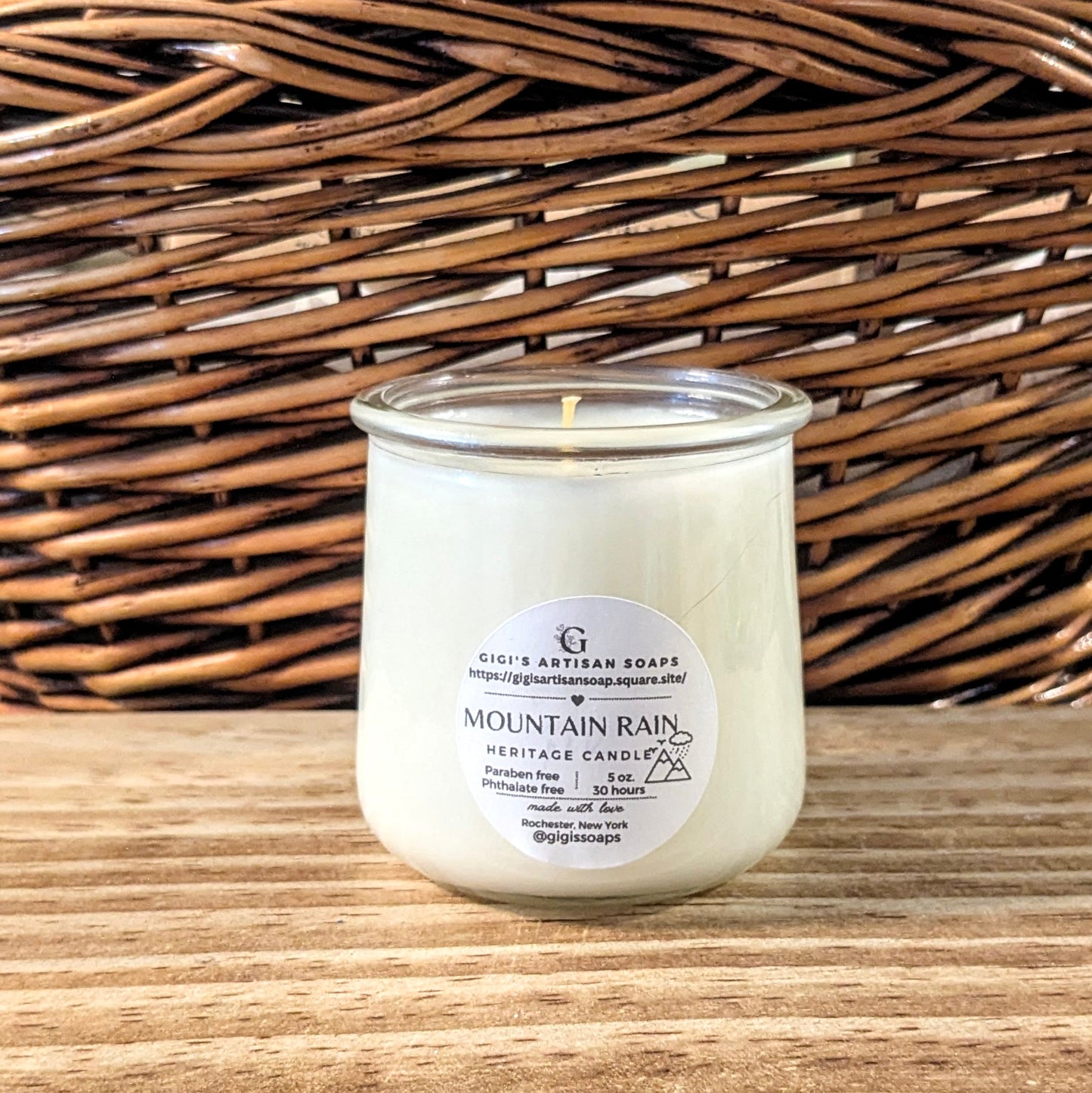 Tallow glass jar candle, Asst'd