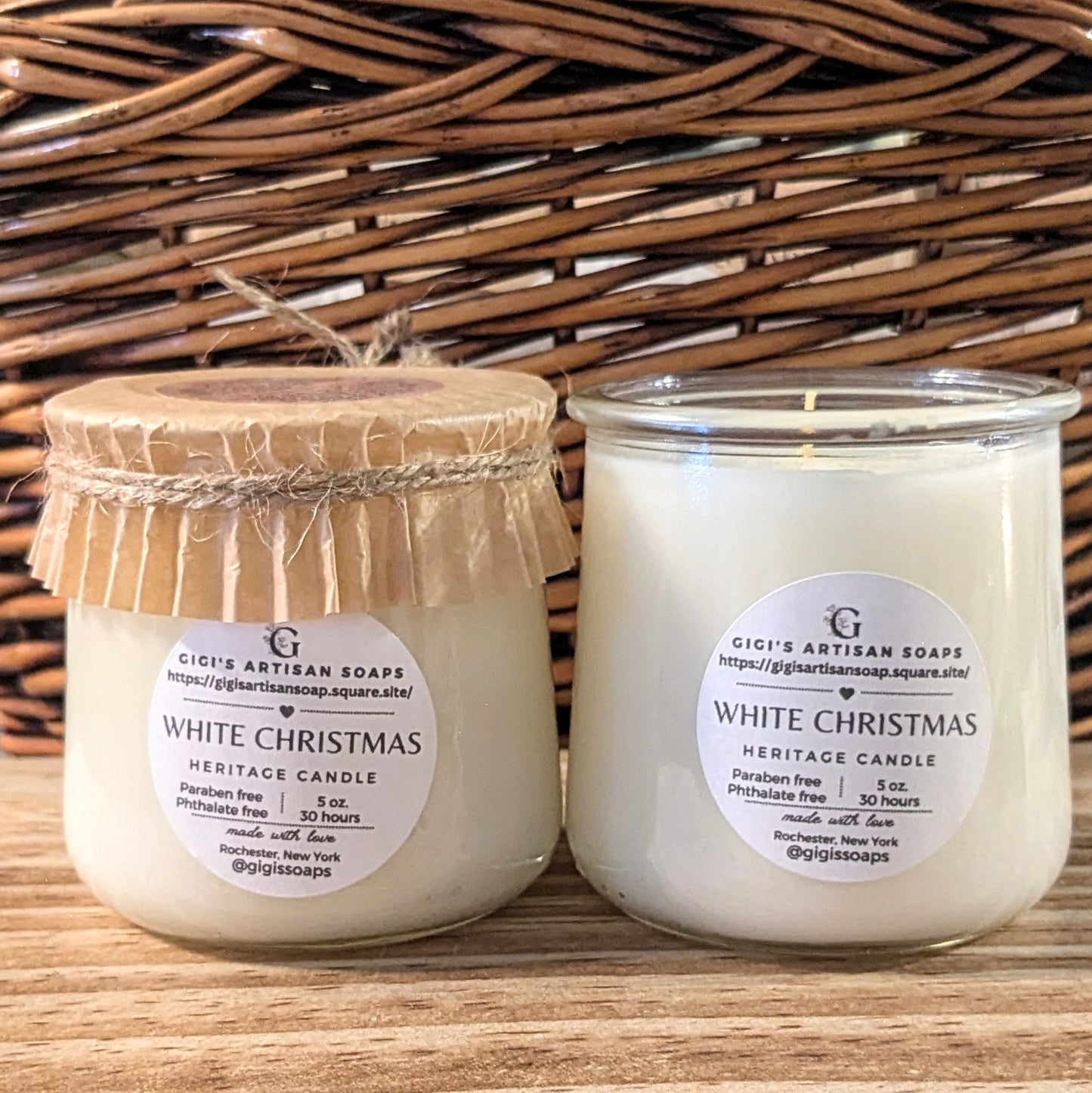 Tallow glass jar candle, Asst'd