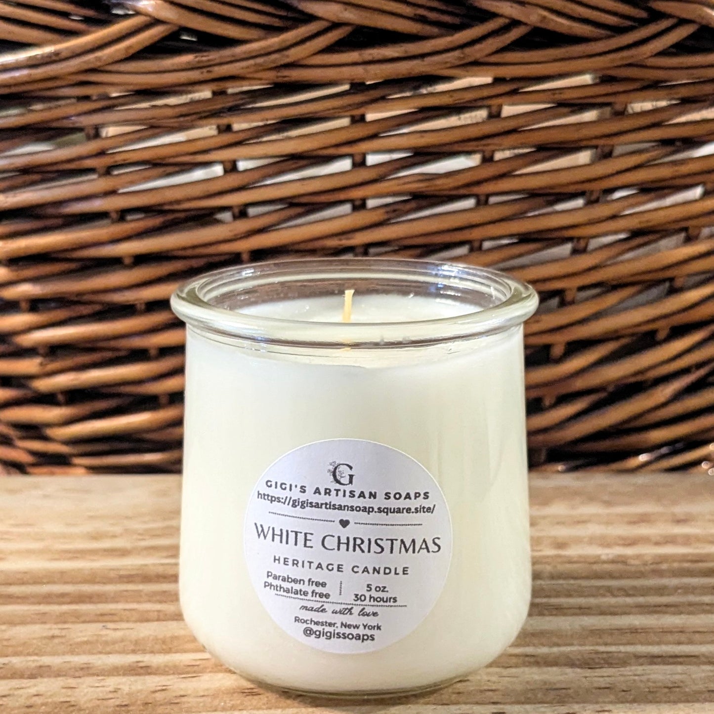 Tallow glass jar candle, Asst'd
