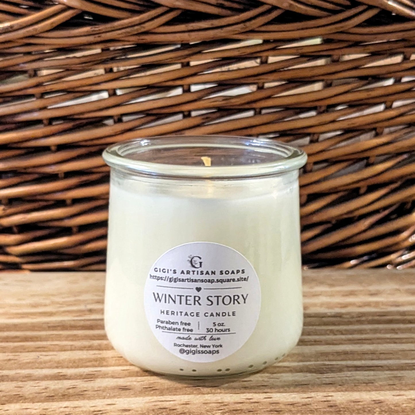Tallow glass jar candle, Asst'd