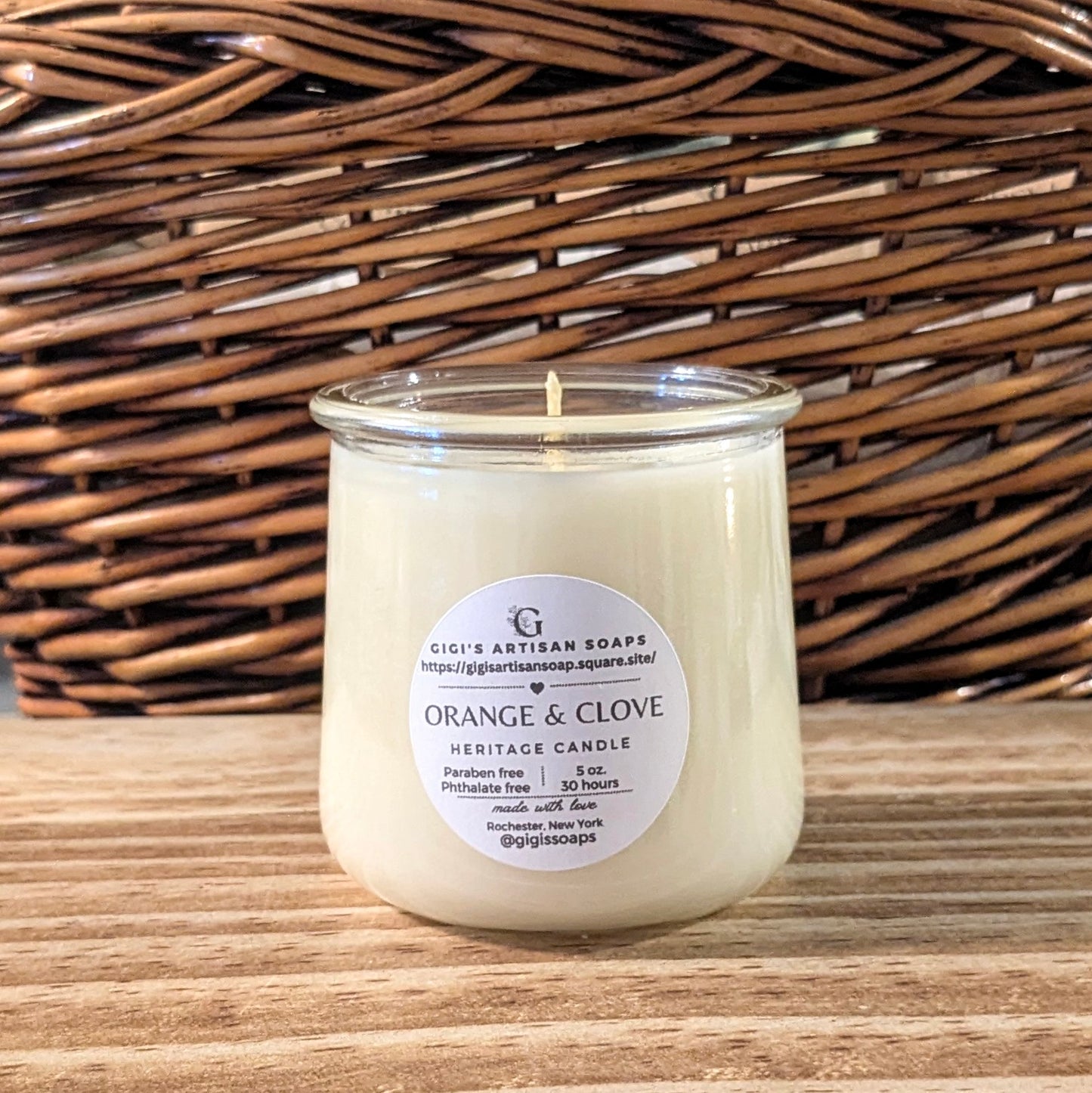 Tallow glass jar candle, Asst'd