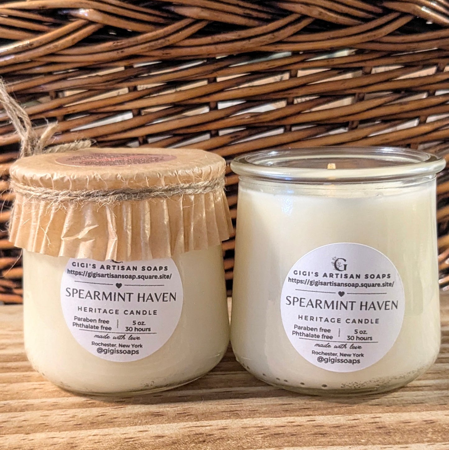 Tallow glass jar candle, Asst'd