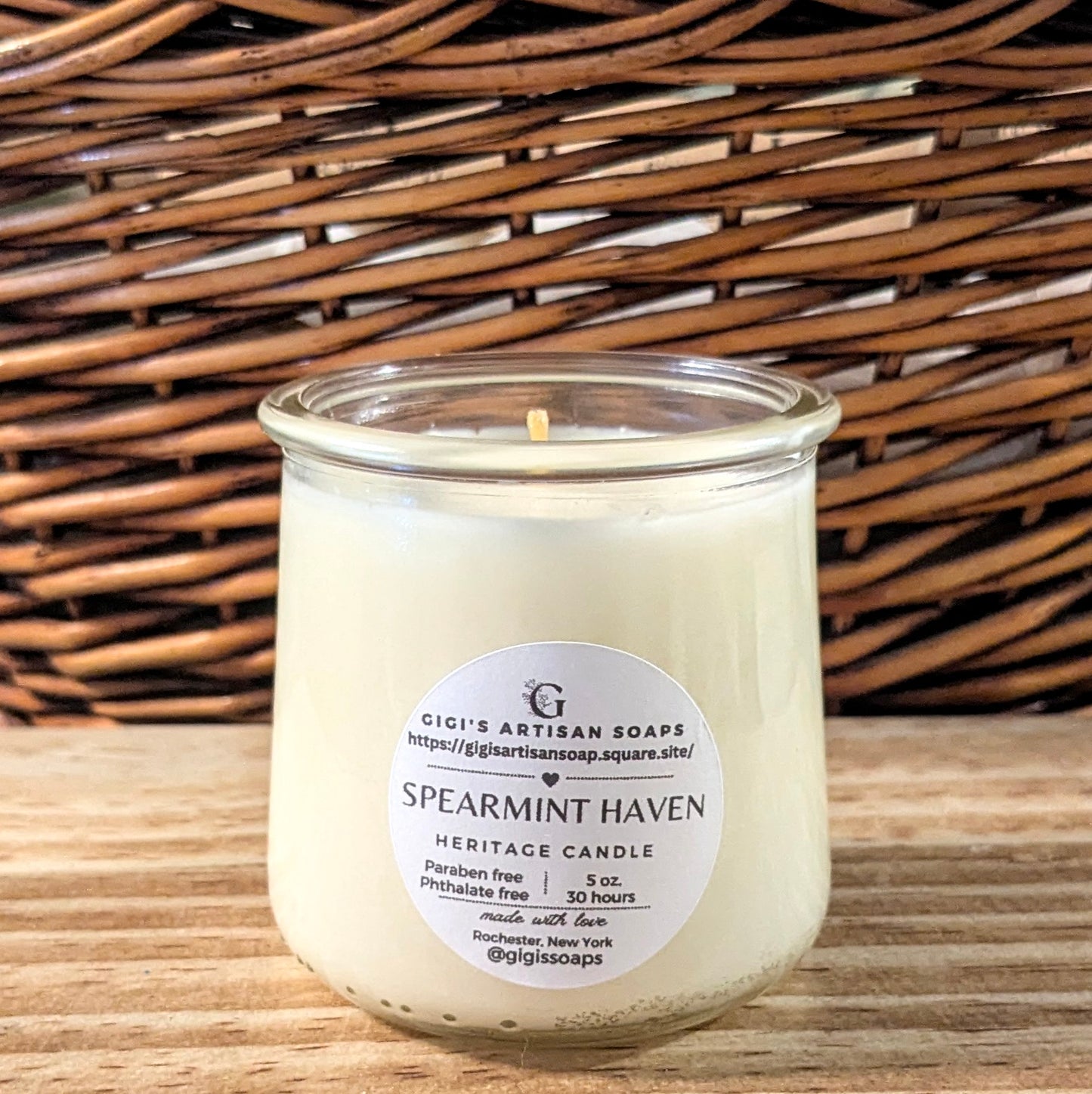 Tallow glass jar candle, Asst'd