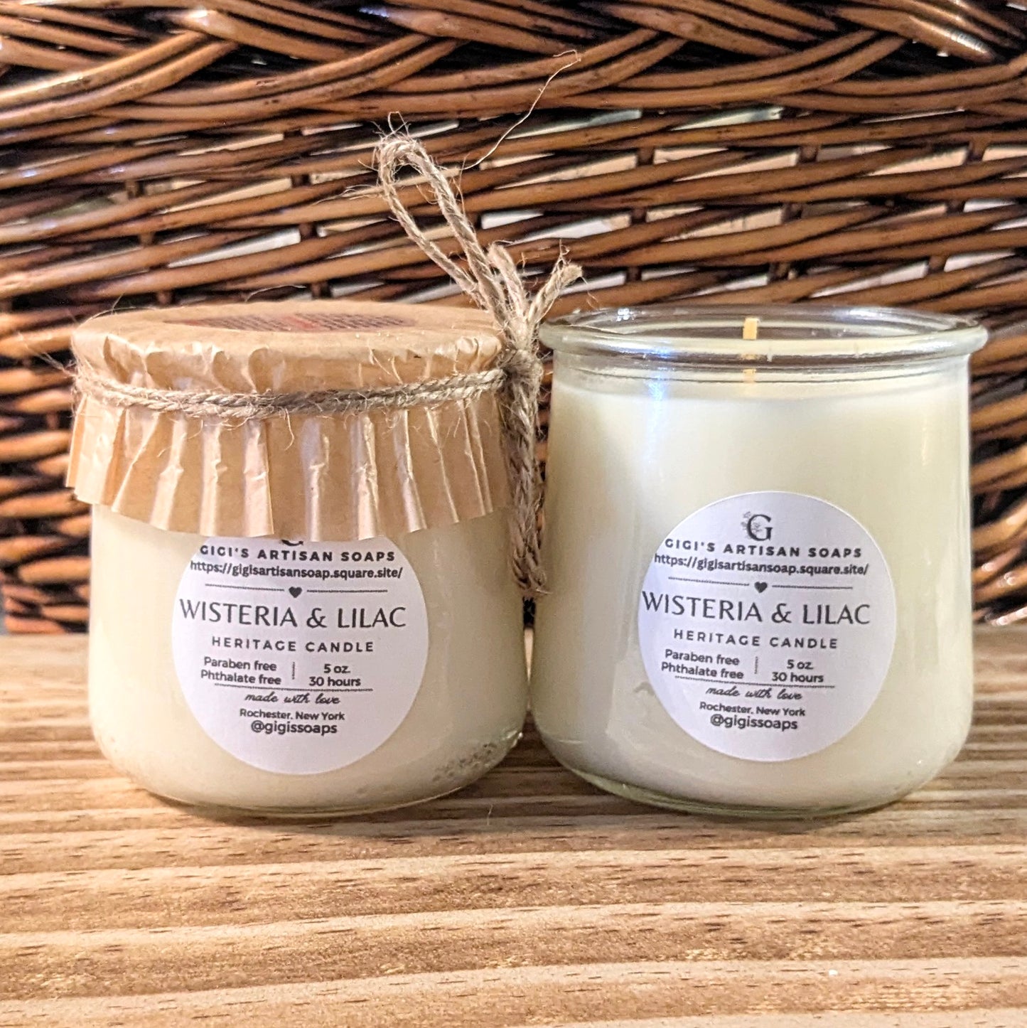 Tallow glass jar candle, Asst'd