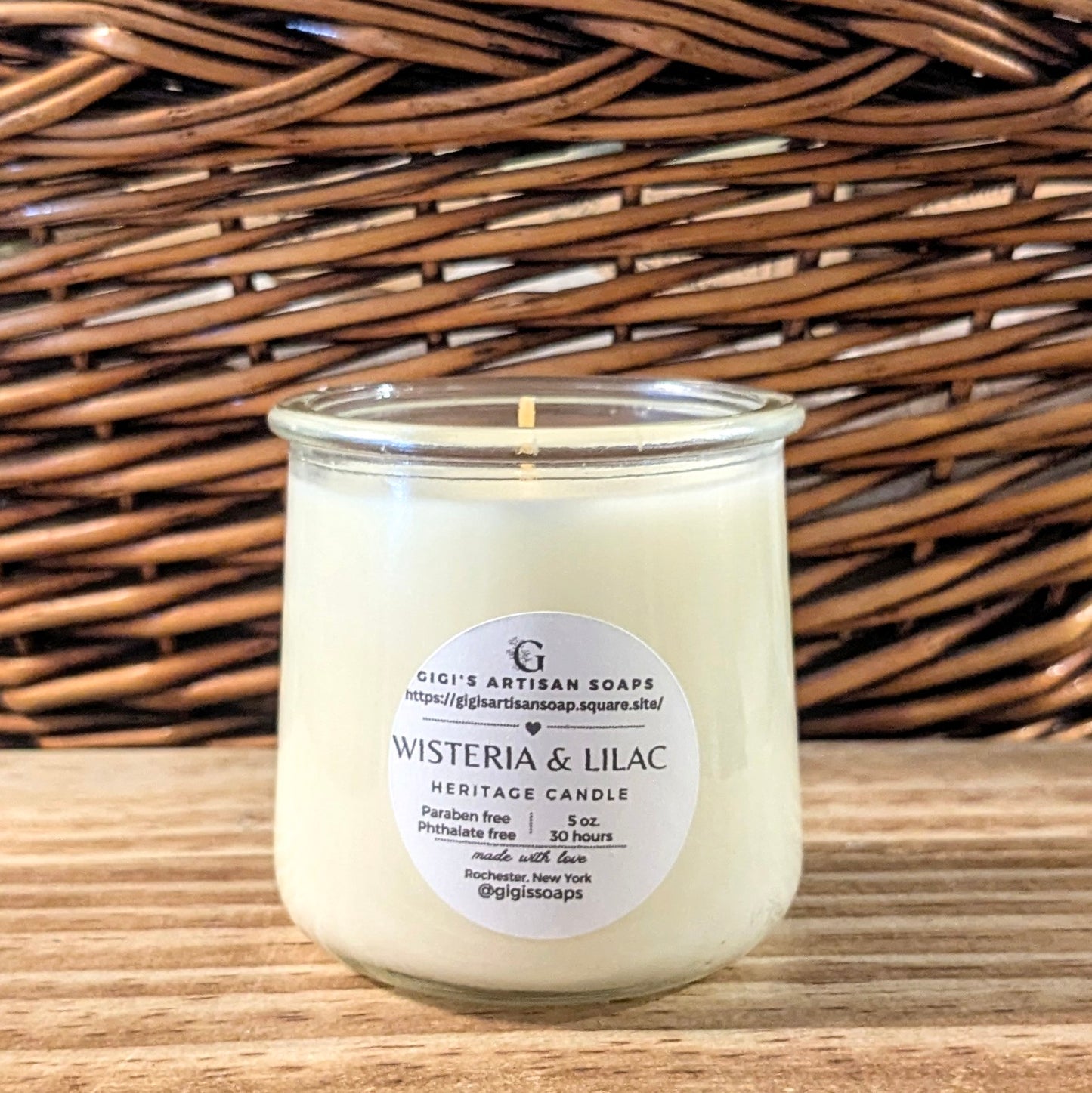 Tallow glass jar candle, Asst'd
