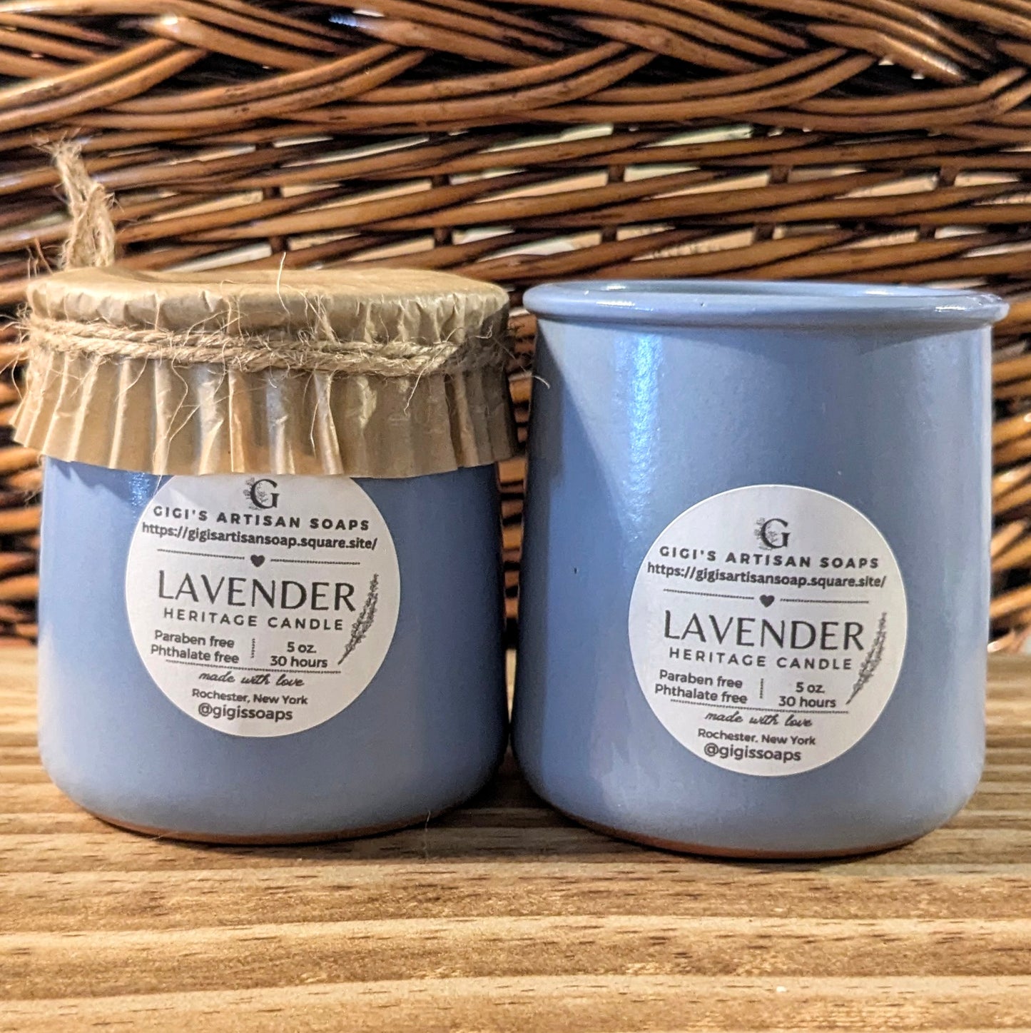 Tallow glass jar candle, Asst'd