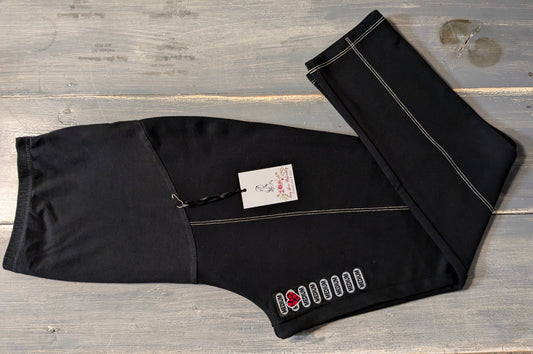 Accent stitching full panel 24" leggings, Black