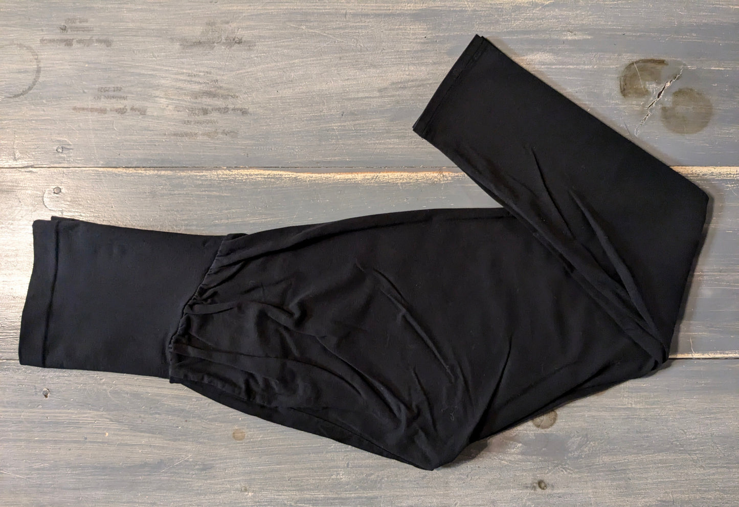 Basic full panel 22" cropped leggings, Black