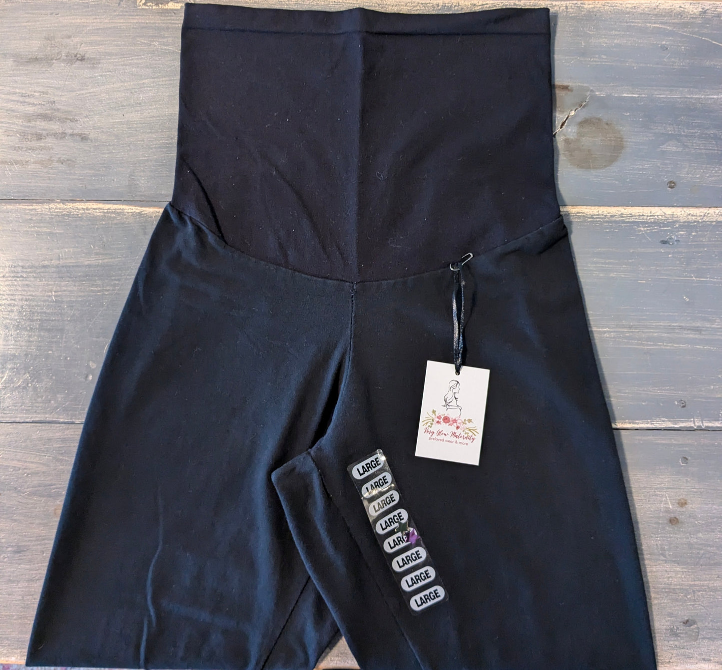 Basic full panel 22" cropped leggings, Black