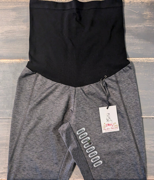 Active full panel 19" cropped leggings, Charcoal