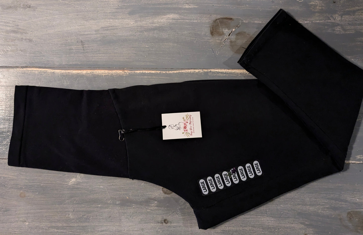 Basic full panel 22" cropped leggings, Black