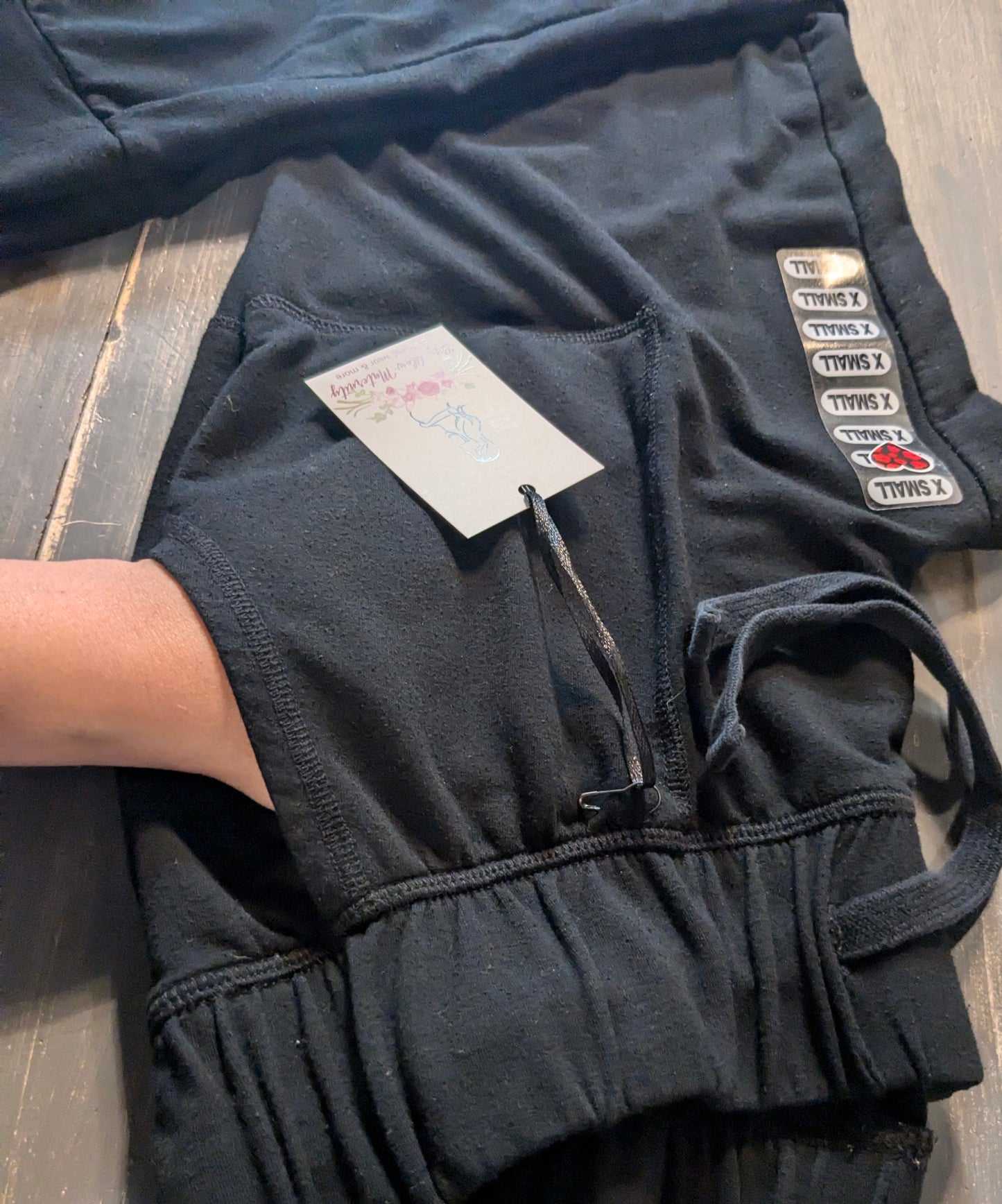 Under-belly panel 25" cozy joggers, Black