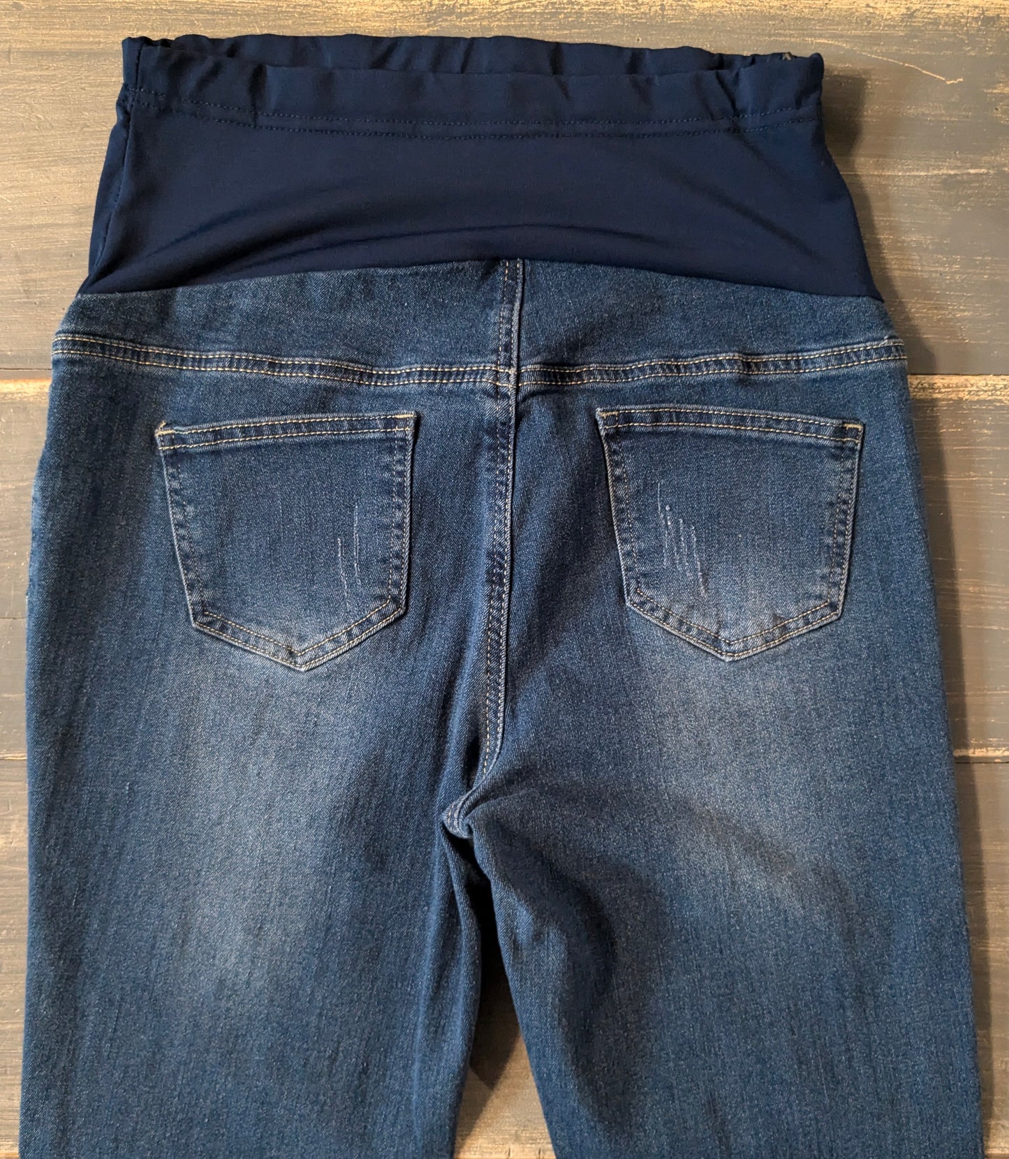 Cuffed hem full panel 26" skinny jeans, Multi wash
