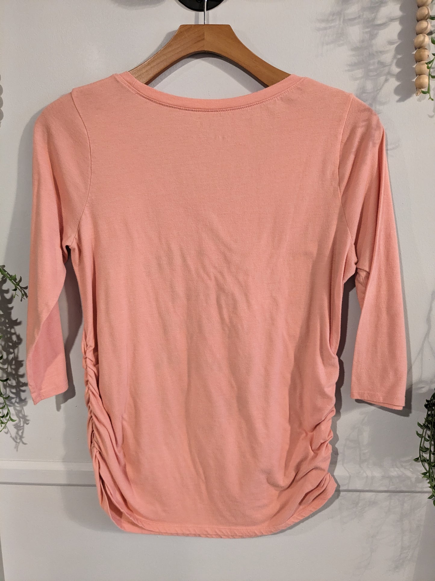 'blessed grateful thankful' graphic 3/4 tee, Peach
