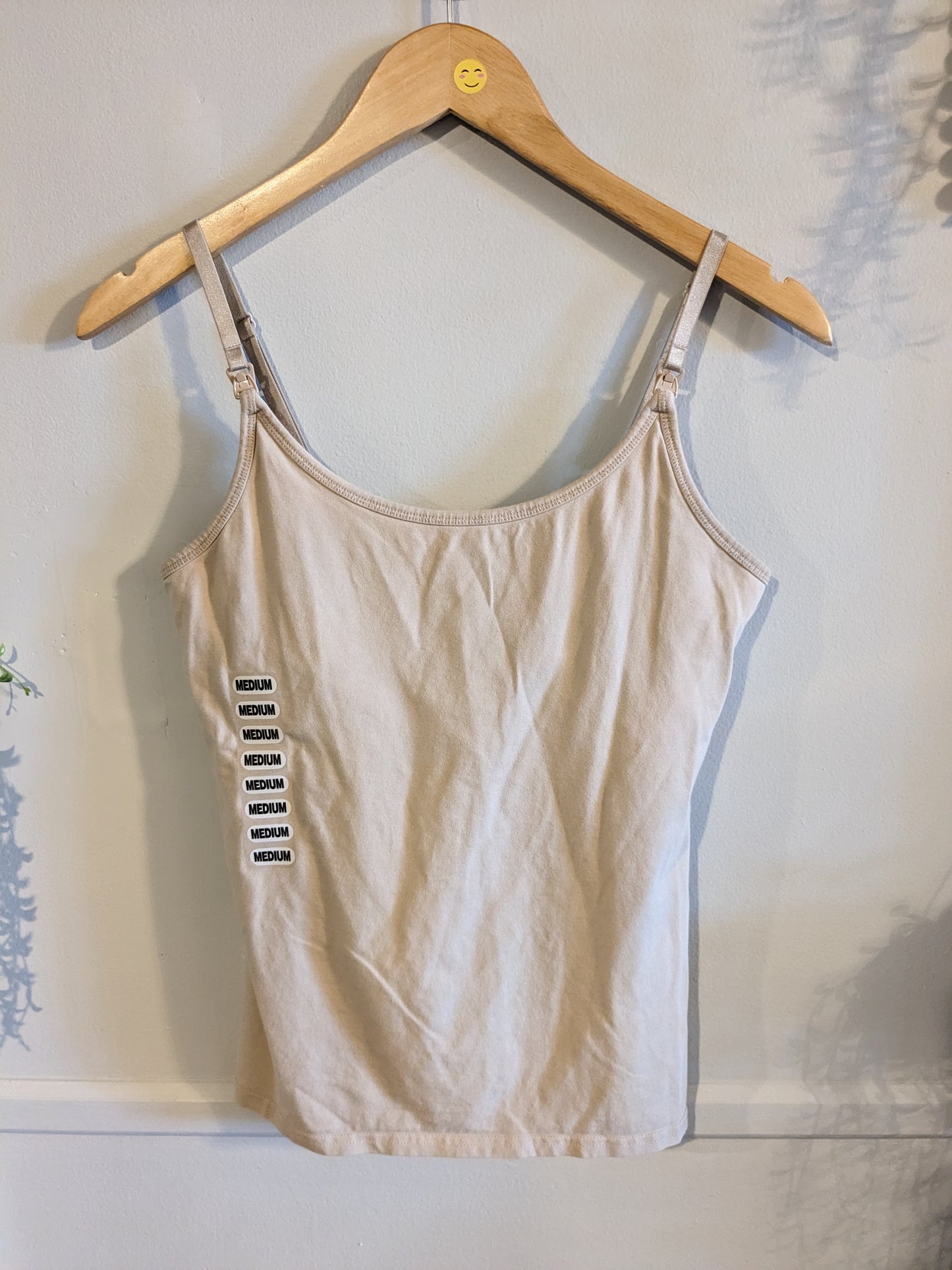 Cotton clasp strap shelf-bra cami, Multi -NF