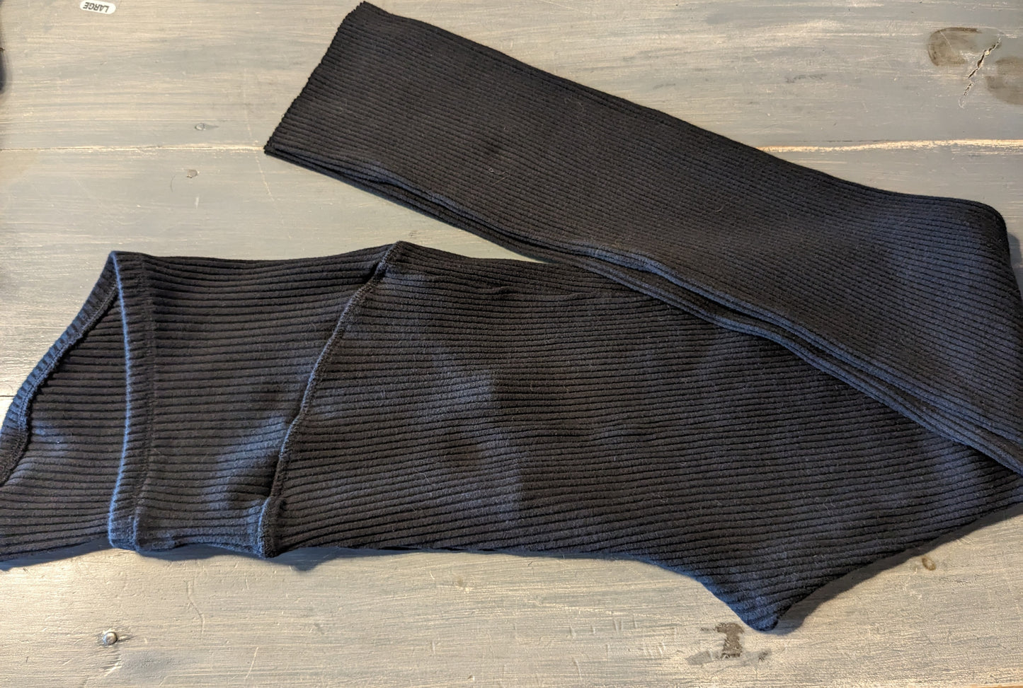 Ribbed knit full panel 29" leggings, Black