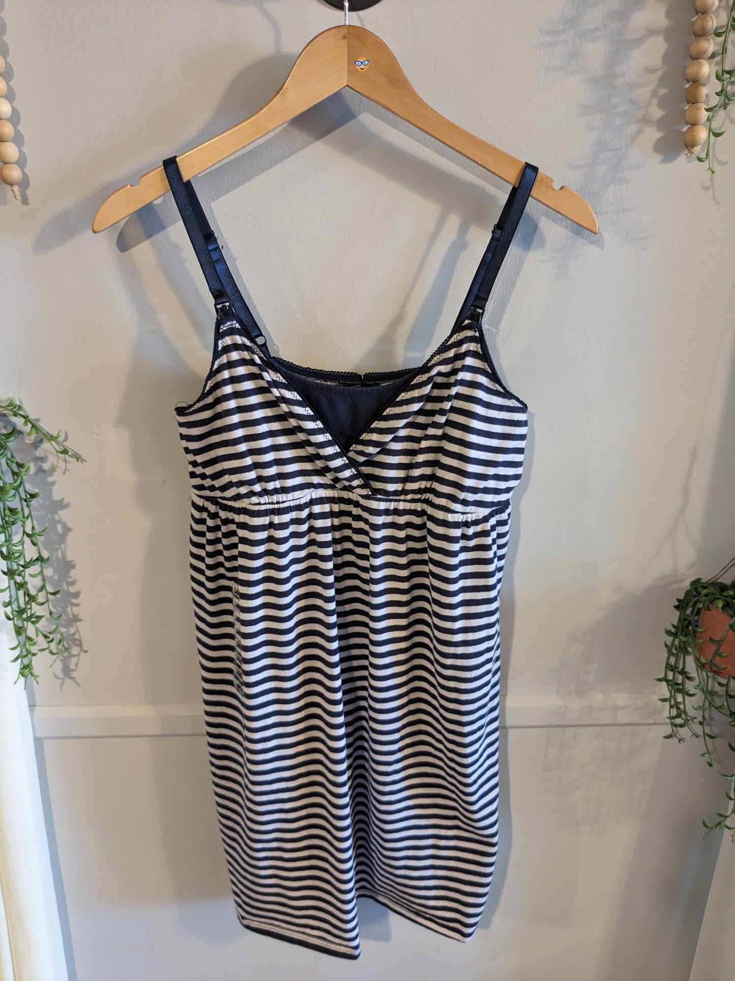 Striped Clasp strap petite babydoll sleepwear -NF
