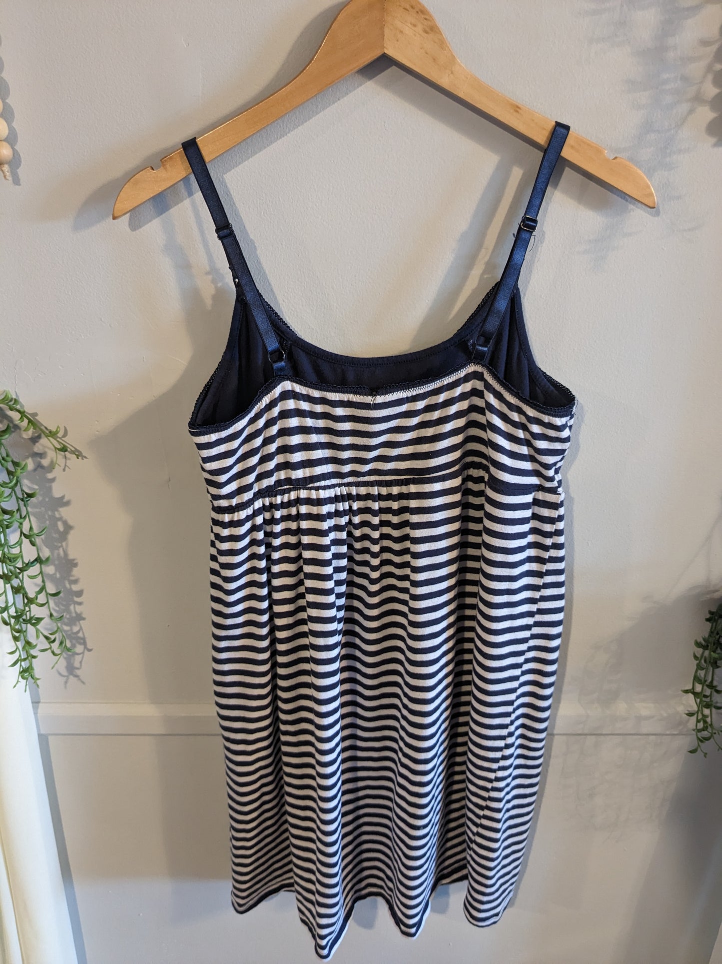 Striped Clasp strap petite babydoll sleepwear -NF