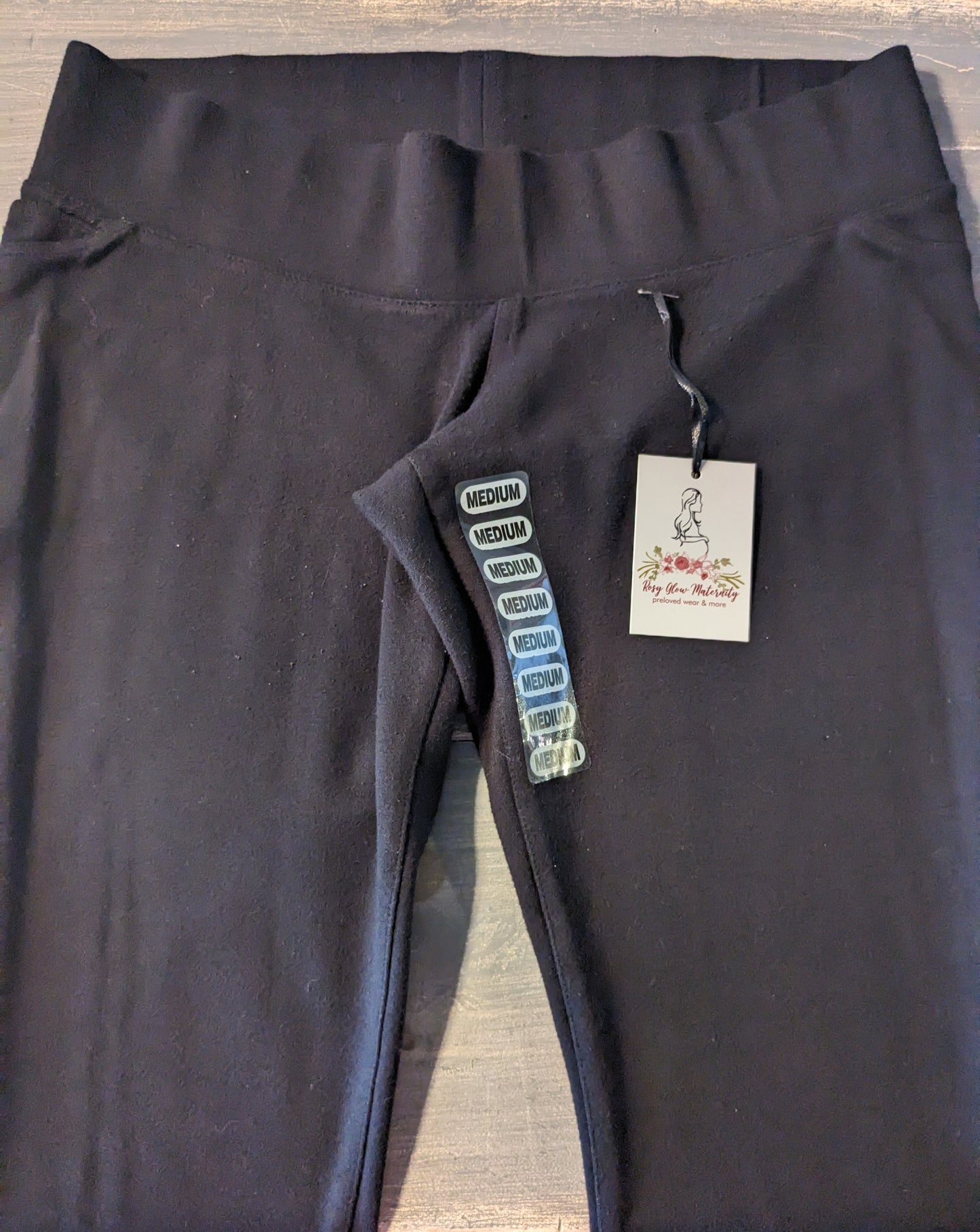 Under-belly panel 24" skinny trousers, Black