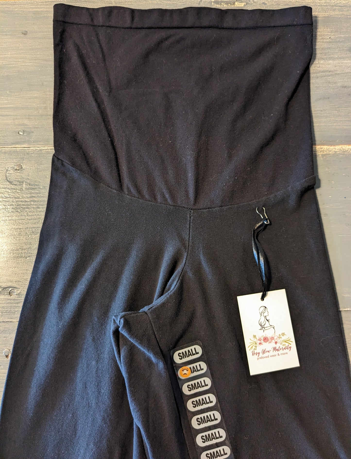 Cinched hem full panel 26" leggings, Black