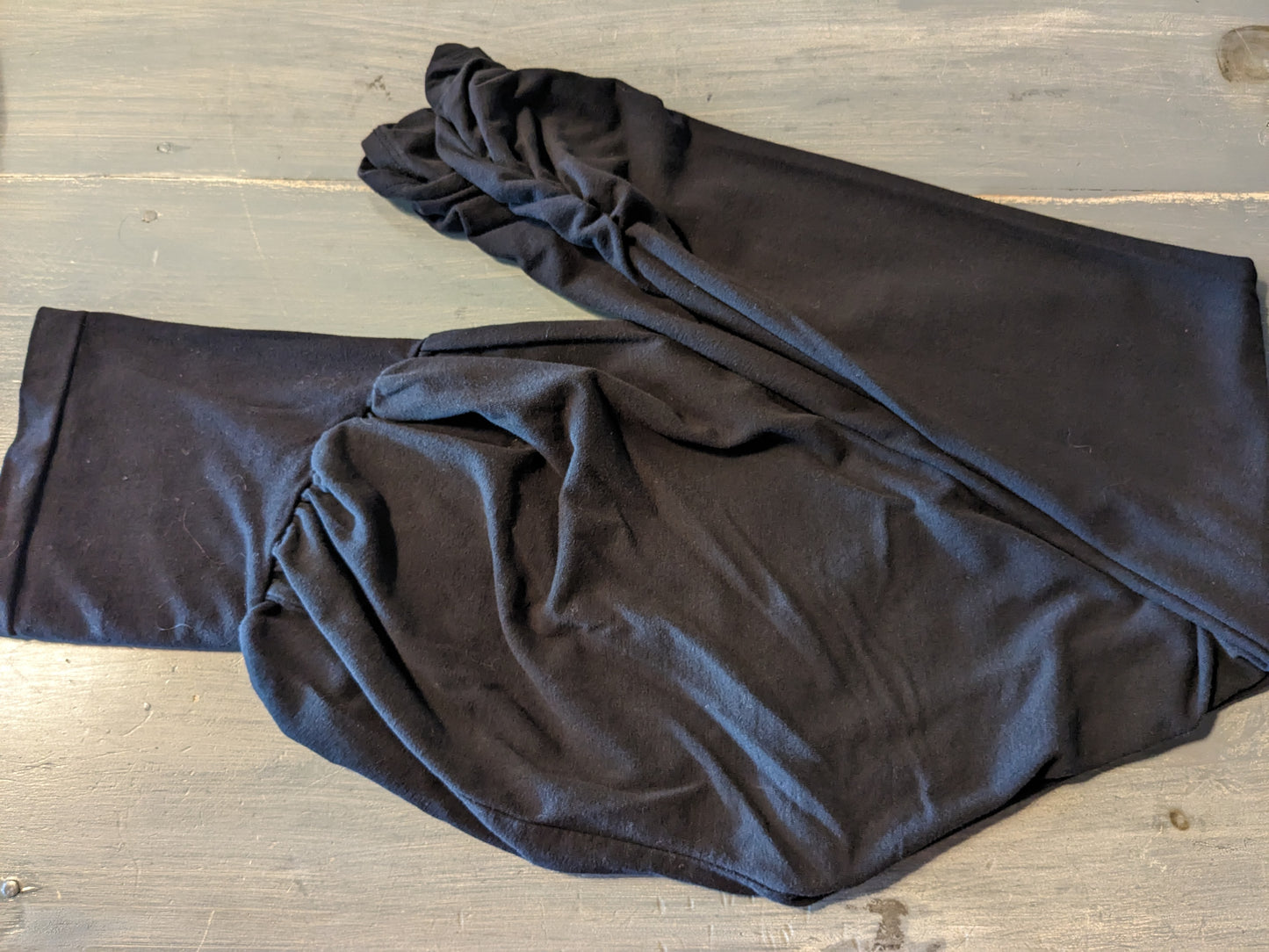 Cinched hem full panel 26" leggings, Black