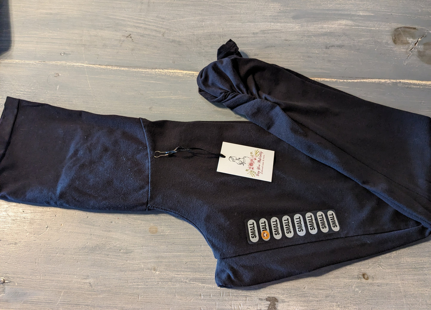 Cinched hem full panel 26" leggings, Black