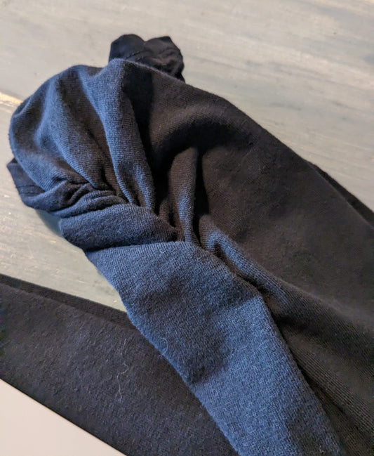 Cinched hem full panel 26" leggings, Black